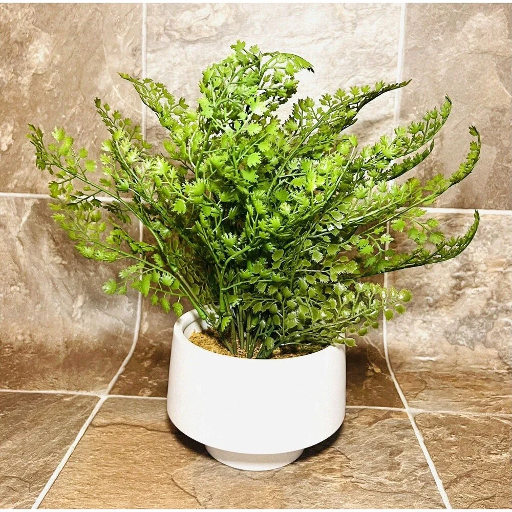 Threshold 14” Faux Fern Modern Ceramic Pot Artificial Arrangement - New